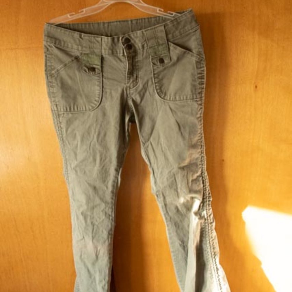 Lee Safari Green Flare Cotton Jeans womens 32/32